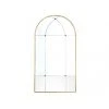 Vente-unique Miroir Fenêtre Vintage En Métal PALMYRE - L. 80 X H. 150 Cm -Doré A...