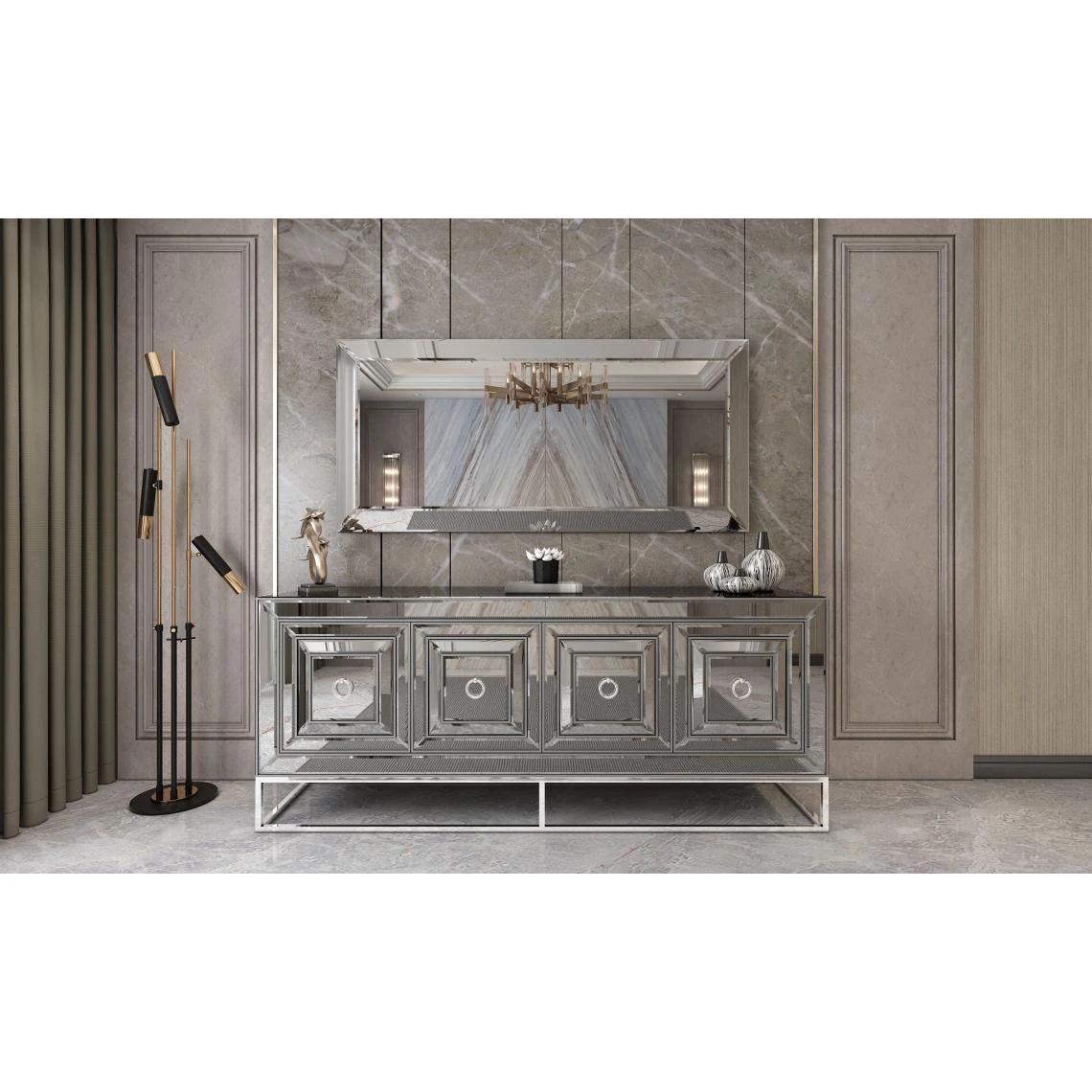 Vivenla Miroir Pour Bahut Design Argenté Fumé 176.5 X 5 X 71.5cm Collection ... 6 Vivenla Miroir Pour Bahut Design Argenté Fumé 176.5 X 5 X 71.5cm Collection ... – Image 4