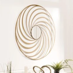 MACABANE Miroir Rond THEODORE Métal Doré Déco -Magasin Joss & Main miroir rond theodore metal dore deco design 703213 4 1140x1140