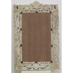 Aubry Gaspard Miroir Sculpté En Manguier Blanchi. 9 Aubry Gaspard Miroir Sculpté En Manguier Blanchi. -Magasin Joss & Main miroir sculpte en manguier blanchi 13841856 38379754 1140x1140