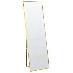 Beliani Miroir Sur Pied Doré 57 X 170 Cm BEAUVAIS
