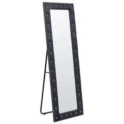Beliani Miroir Sur Pied En Velours Gris Foncé 50 X 150 Cm ANSOUIS