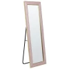 Beliani Miroir Sur Pied En Velours Rose 50 X 150 Cm LAUTREC