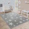 Paco Home Moderne Poils Ras Tapis Enfant Motif Étoilé Chambre D'Enfant Étoile...