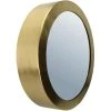 Ideanature Miroir Rond Bord Large En Métal 50 Cm Doré.