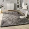 Paco Home Poils Longs Tapis De Salon Shaggy Imitation Fourrure Lapin Moelleux An...