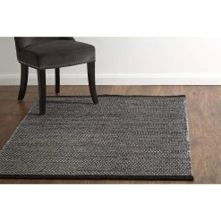 Premier Housewares Bosie Tapis Tissé, Noir, Petit -Magasin Joss & Main premier housewares bosie tapis tisse noir petit 13874770 38440752 1140x1140