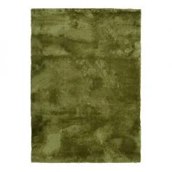 Thedecofactory SAUVAGE - Tapis à Poils Longs Extra-doux Vert Rouillé 160x230