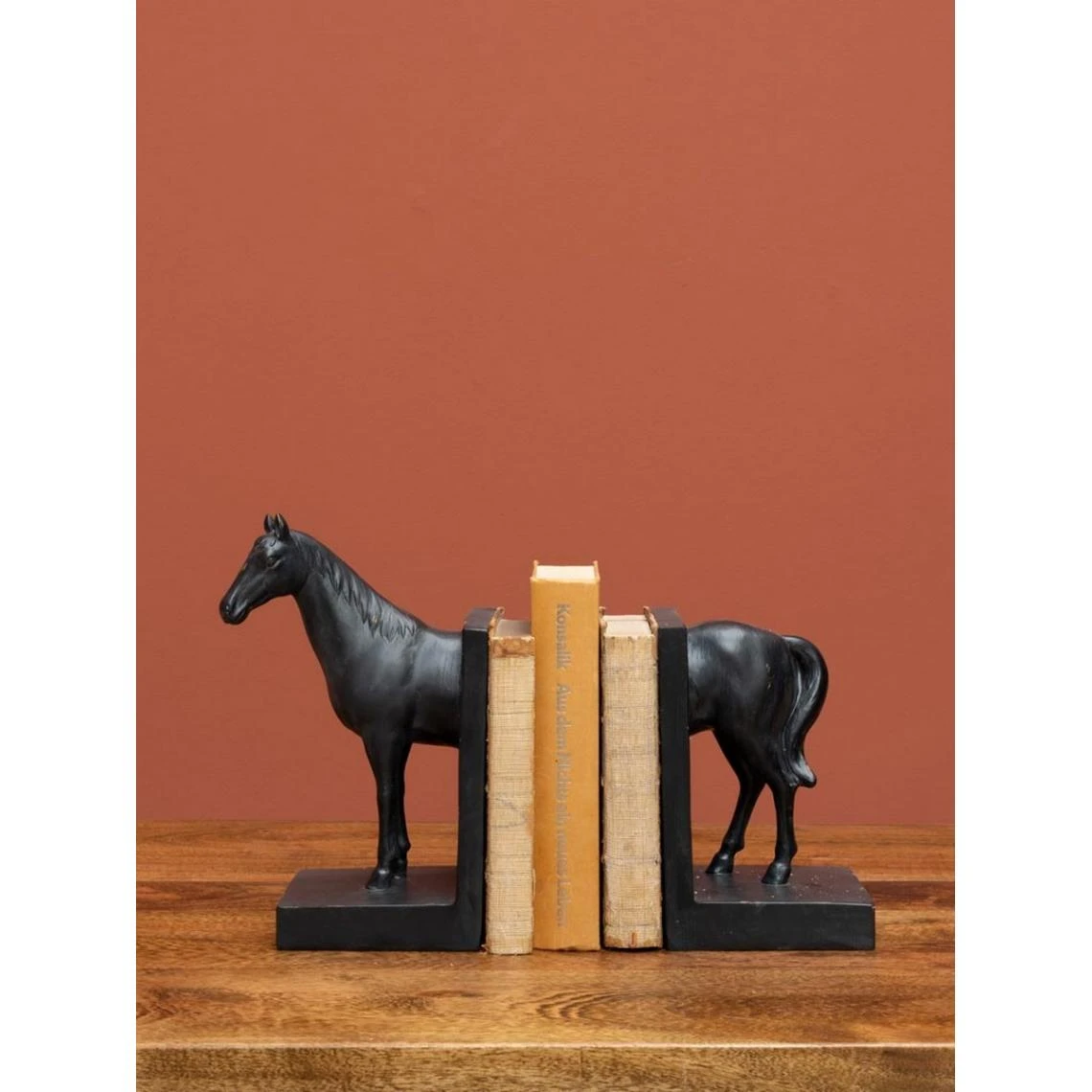 Chehoma Serre-Livres Cheval Patine Noire 4 Chehoma Serre-Livres Cheval Patine Noire – Image 2