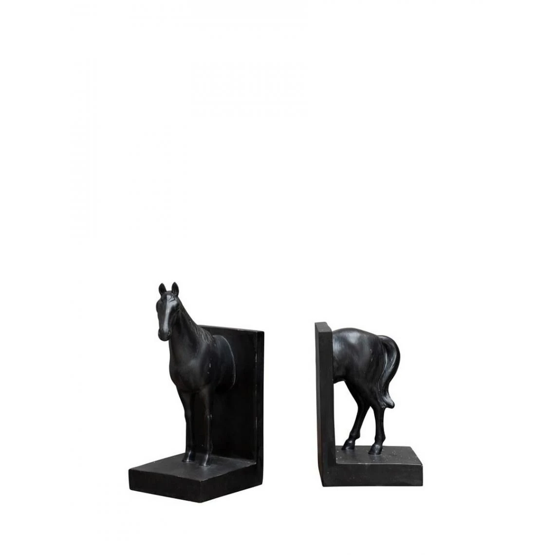 Chehoma Serre-Livres Cheval Patine Noire 3 Chehoma Serre-Livres Cheval Patine Noire
