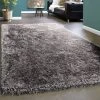 Paco Home Élégant Tapis Shaggy Poils Hauts Uni Moelleux Brillant En Gris Gris ...