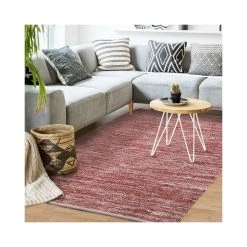 Mon Beau Tapis SKIN - Tapis En Cuir Tressé Rose Poudré 160x230 -Magasin Joss & Main skin 800 tapis 160652 160x230 rose poudre 5