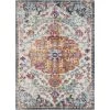 Surya LOU - Tapis Vintage Multicolore, Aqua, Blanc Et Orange - 120x170cm