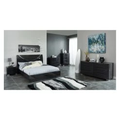 Vente-unique Tapis Shaggy à Poils Longs ECUME - Tufté Main - Noir Et Blanc - 140... -Magasin Joss & Main tapis 335505 1