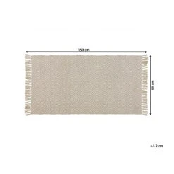 Beliani Tapis Beige à Motif Géométrique 80 X 150 Cm POZANTI -Magasin Joss & Main tapis beige a motif geometrique 80 x 150 cm pozanti 10319310 26662838 1140x1140