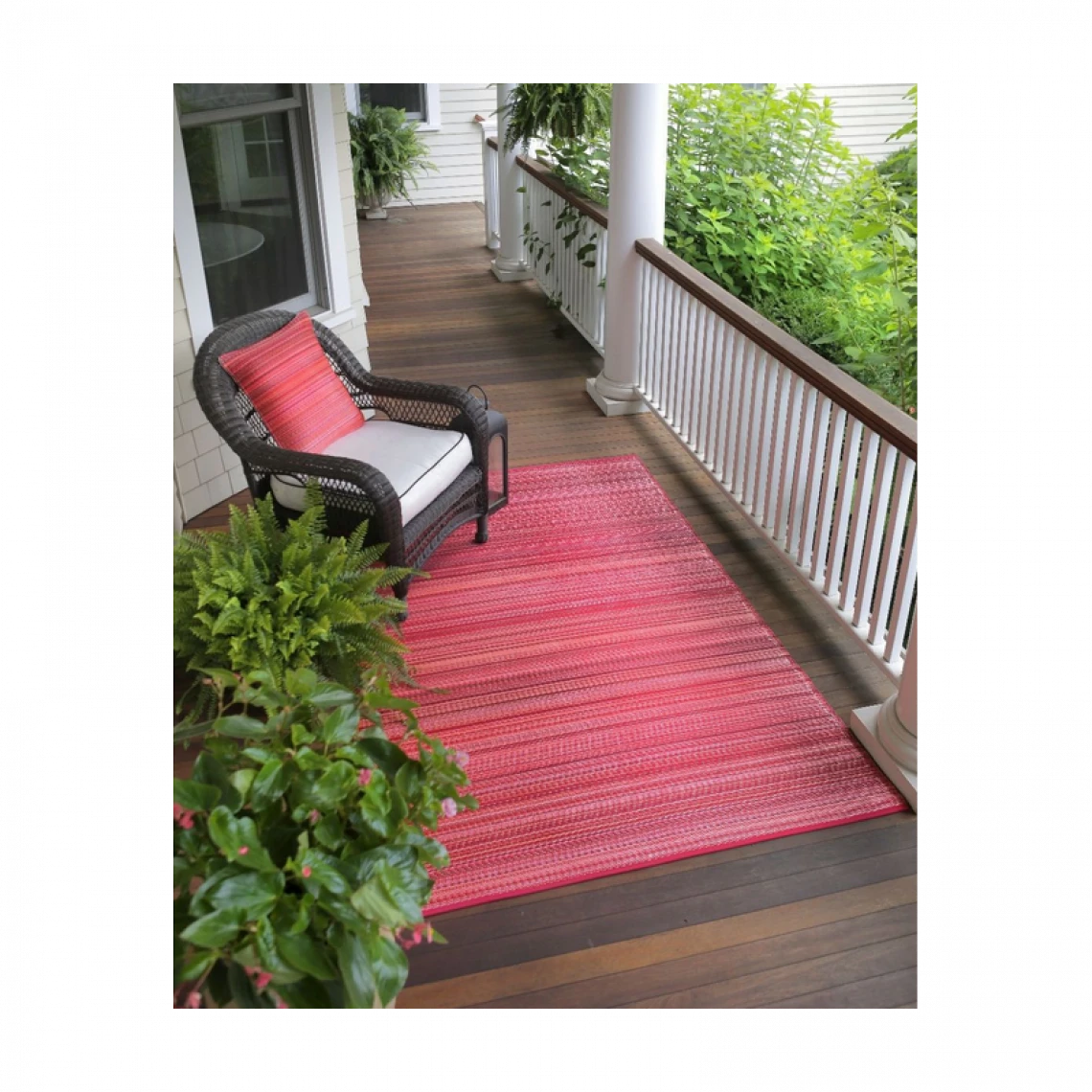 Ac-Deco Tapis Cancun - L 90 X L 150 Cm - Rouge 5 Ac-Deco Tapis Cancun - L 90 X L 150 Cm - Rouge – Image 3