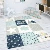 Paco Home Tapis Chambre Enfant Tapis De Jeux Tapis Bébé Losanges Étoiles Gris...