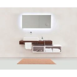 Alternative view of Wenko Tapis De Salle De Bain En Coton Mona - L. 50 X L. 80 Cm - Taupe