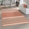 Paco Home Tapis De Salon 100 % Coton Poils Ras Tissé Main Aspect Rayures Abric...