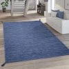 Paco Home Tapis De Salon Moderne Monochrome Avec Franges Coton Tapis Tissé En B... -Magasin Joss & Main tapis de salon moderne monochrome avec franges coton tapis tisse en bleu 8271695 21082305 1140x1140