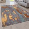 Paco Home Tapis De Salon Poil Long Shaggy Vintage Motif Abstrait