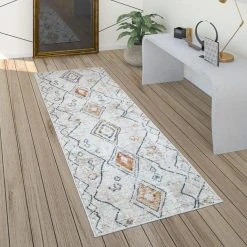 Paco Home Tapis De Salon Poils Ras Motif 3D Ethnique Boho Diamants Moderne Crèm... -Magasin Joss & Main tapis de salon poils ras motif 3d ethnique boho diamants moderne creme colore 7792619 19701155 1200x1200
