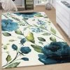 Paco Home Tapis De Salon Poils Ras Motif Fleuri Moderne Motif Fleurs Moelleux Cr... -Magasin Joss & Main tapis de salon poils ras motif fleuri moderne motif fleurs moelleux creme bleu 13625702 37482030 1140x1140