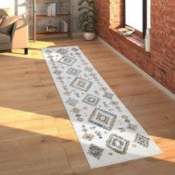 Paco Home Tapis De Salon Tapis Poils Ras Avec Boho Moderne Losanges Pastel Clair... -Magasin Joss & Main tapis de salon tapis poils ras avec boho moderne losanges pastel clair colore 8272751 21085411 1140x1140