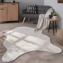 Paco Home Tapis De Salon Tapis Poils Ras Doux Moderne Monochrome Fausse Fourrure...