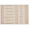 Beliani Tapis En Coton 160 X 230 Cm Beige Et Rose BUXAR