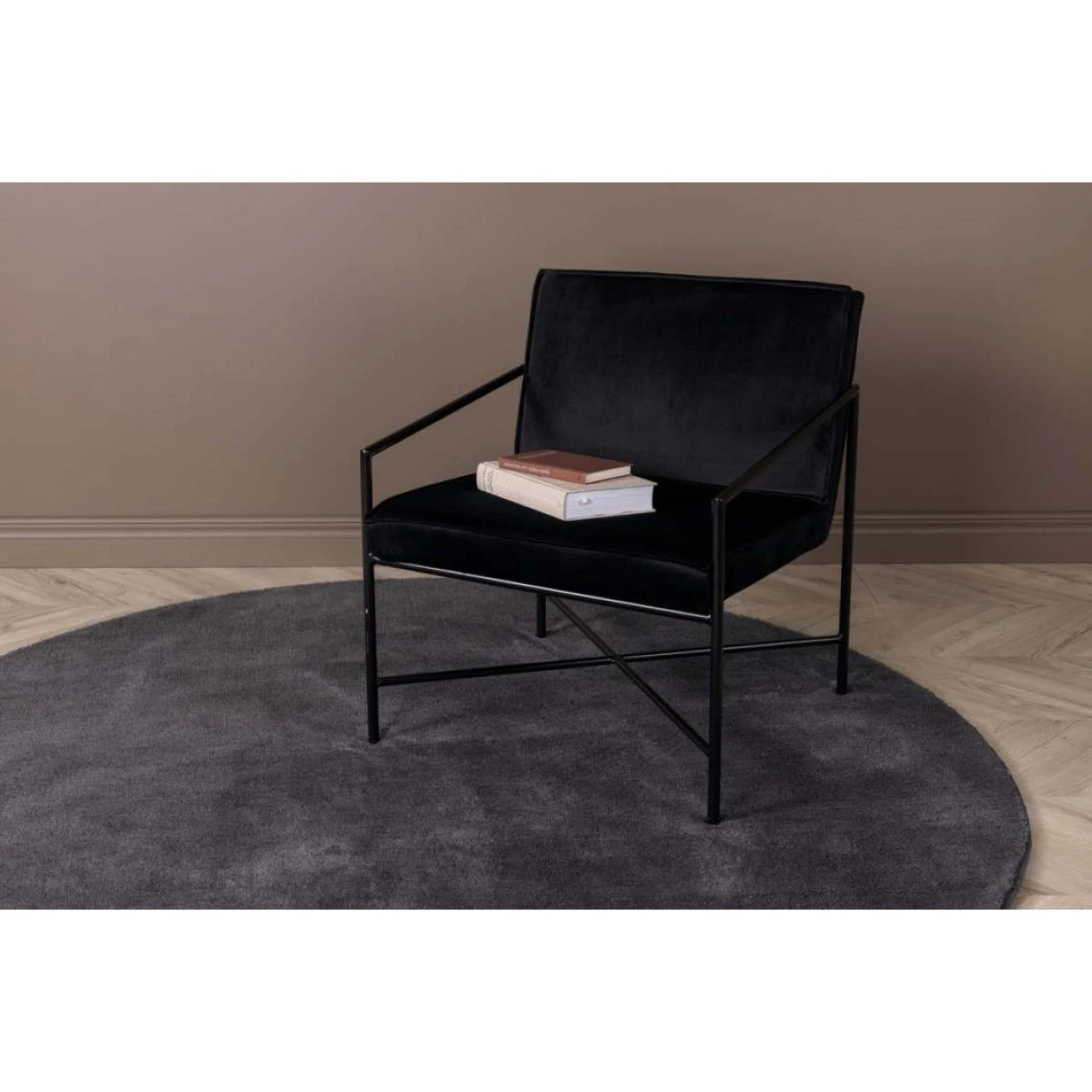 Venture Home Tapis En Coton Et Polyester Effet Viscose Gris Foncé Undra Diamètre ... 4 Venture Home Tapis En Coton Et Polyester Effet Viscose Gris Foncé Undra Diamètre ... – Image 2