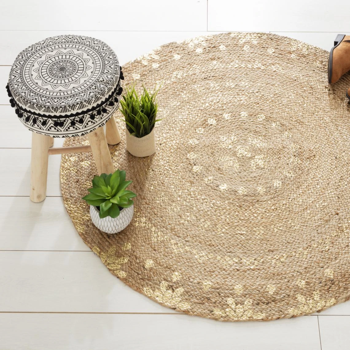 3S. X Home Tapis En Jute Gold AMINIA D115 8 3S. X Home Tapis En Jute Gold AMINIA D115 – Image 6