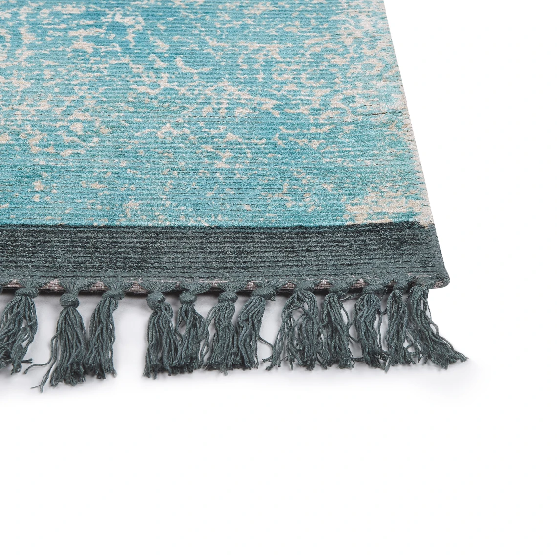 Beliani Tapis En Viscose Bleu Et Beige 80 X 150 Cm AKARSU 5 Beliani Tapis En Viscose Bleu Et Beige 80 X 150 Cm AKARSU – Image 3
