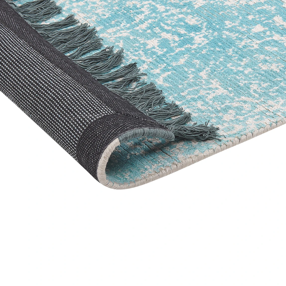 Beliani Tapis En Viscose Bleu Et Beige 80 X 150 Cm AKARSU 6 Beliani Tapis En Viscose Bleu Et Beige 80 X 150 Cm AKARSU – Image 4