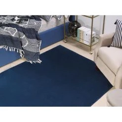Beliani Tapis En Viscose Bleu Marine 140 X 200 Cm GESI II - Bleu -Magasin Joss & Main tapis en viscose bleu marine 140 x 200 cm gesi ii bleu 8271737 21082431 1140x1140