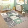 Paco Home Tapis Enfant Tapis Chambre Enfant Fille Garcon Pastel 3D Pois Etoile V...