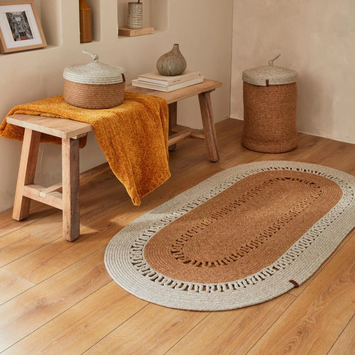 Avril Paris Tapis Extérieur Ovale - 80x150cm - Naturel - 100% Polypropylène Rés... 4 Avril Paris Tapis Extérieur Ovale - 80x150cm - Naturel - 100% Polypropylène Rés... – Image 2