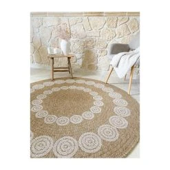 Avril Paris Tapis Extérieur Rond - 160cm - Naturel - 100% Polypropylène Résista... -Magasin Joss & Main tapis exterieur rond 160cm naturel 100 polypropylene resistant aux uv 1400 grm2 liak 14121174 39355086 1140x1140