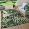 Paco Home Tapis Exterieur Terrasse Salon Cuisine Motif Boho Jungle Palmiers Noir...