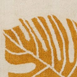 GUY LEVASSEUR Tapis Fantaisie En Coton Tufté Blanc Et Jaune Monstera -Magasin Joss & Main tapis fantaisie en coton tufte blanc et jaune monstera 13810614 38246924 1140x1140