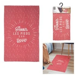 Ac-Deco Tapis Imprimé - 50 X 80 Cm - Les Pieds Sur Terre - Rouge -Magasin Joss & Main tapis imprime 50 x 80 cm les pieds sur terre rouge 8363367 21228623 1140x1140