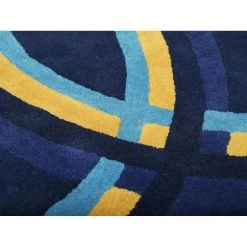 Vente-unique Tapis Ovale En Laine Tufté Main KOMIZA - 150 X 230 Cm - Bleu Marine -Magasin Joss & Main tapis komiza 12079552 32035082 1140x1140