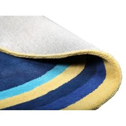 Vente-unique Tapis Ovale En Laine Tufté Main KOMIZA - 150 X 230 Cm - Bleu Marine -Magasin Joss & Main tapis komiza 12079552 32035084 1140x1140