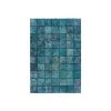 Paris Prix Tapis Patchwork En Cuir Fait Main ""Voila"" Turquoise - 120 X 170 Cm