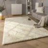Paco Home Tapis Poils Longs Tapis De Salon Shaggy Imitation Fourrure Lapin Moell...