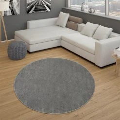 Paco Home Tapis Pour Salon Uni Poils Ras Sobre Et Moderne, Gris Foncé -Magasin Joss & Main tapis pour salon uni poils ras sobre et moderne gris fonce 7787065 19684665 1200x1200