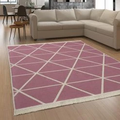 Paco Home Tapis Salon Chambre Adulte Lavable En Machine Scandi Géométrique Ros... -Magasin Joss & Main tapis salon chambre adulte lavable en machine scandi geometrique rose creme 13597578 37346688 1140x1140