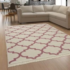 Paco Home Tapis Salon Chambre Adulte Lavable Scandinave Oriental Franges Rose Cr... -Magasin Joss & Main tapis salon chambre adulte lavable scandinave oriental franges rose creme 13597680 37347022 1140x1140
