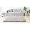 INTEMPORA Tapis Salon, Chambre Uni Blanc Shaggy À Poils Longs Et Doux 150x200 C...