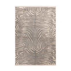 Paris Prix Tapis Tissé à Poils Courts Rétro Adeon Gris 160 X 230 Cm